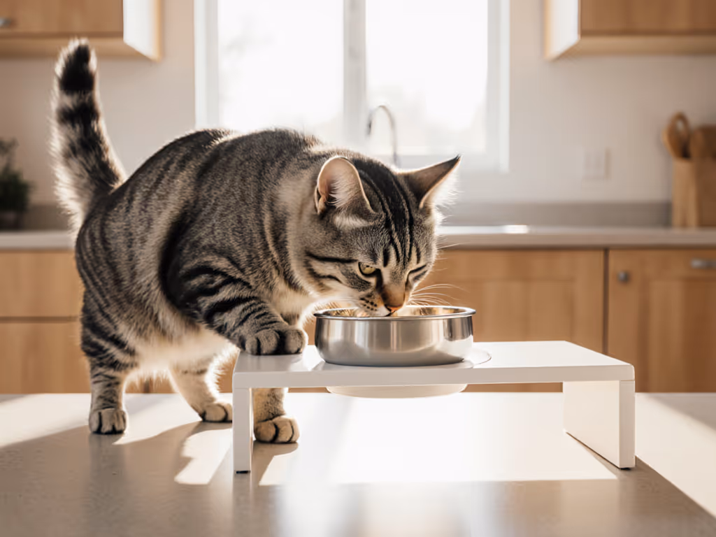 elderly_cat_eating_comfortably_from_elevated_bowl