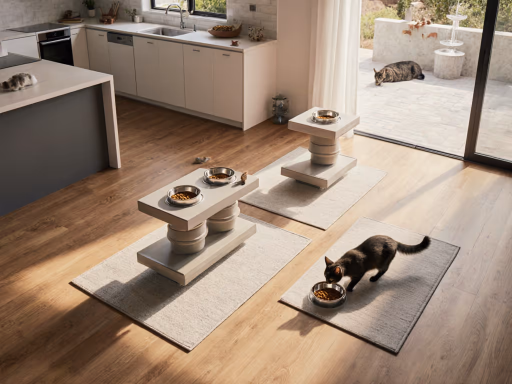 Modular Cat Feeding Stations: Solved Multi-Cat Meal Chaos