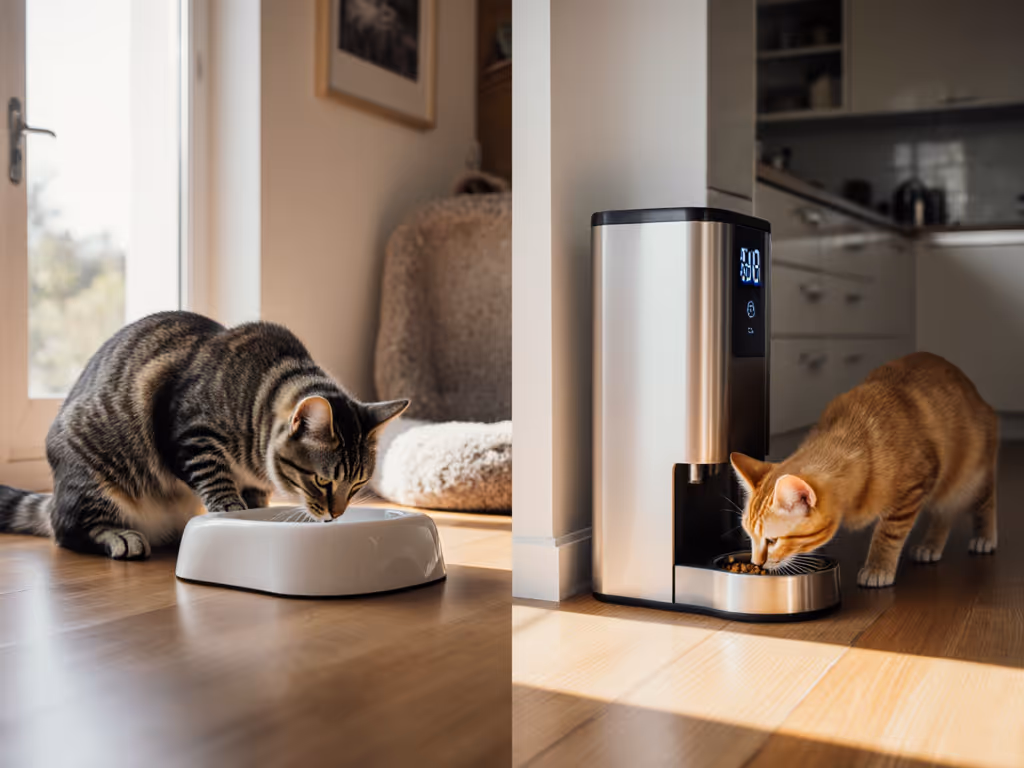 Elevated Cat Bowls vs Automatic Feeders: Arthritis Relief